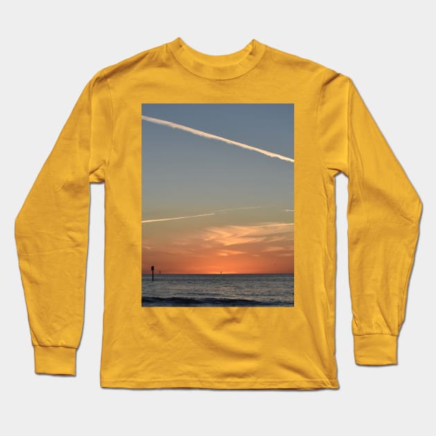 Sunset Over Clearwater Long Sleeve T-Shirt by LydsXD